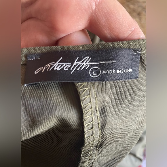 Green(army) Wrap Summer Dress - Picture 7 of 8